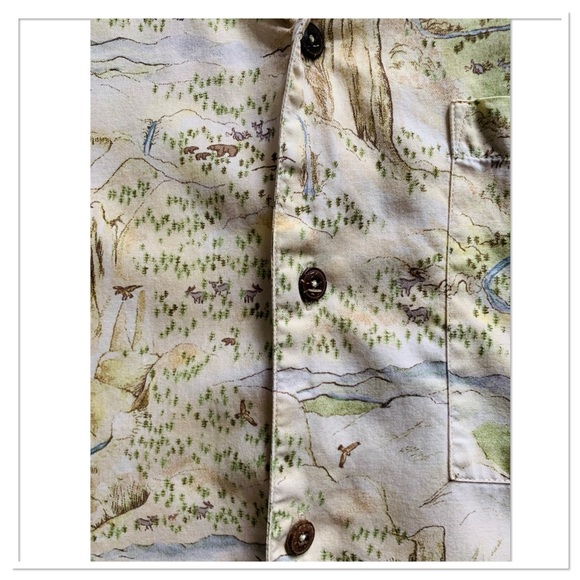 Patagonia Pataloha Vintage 2007 Yosemite National Park Camp Shirt Cream Size L - Picture 7 of 13